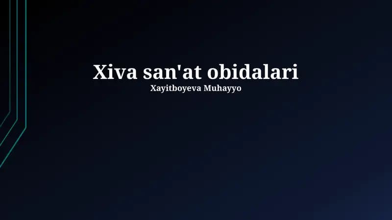 Xiva san'at obidalari