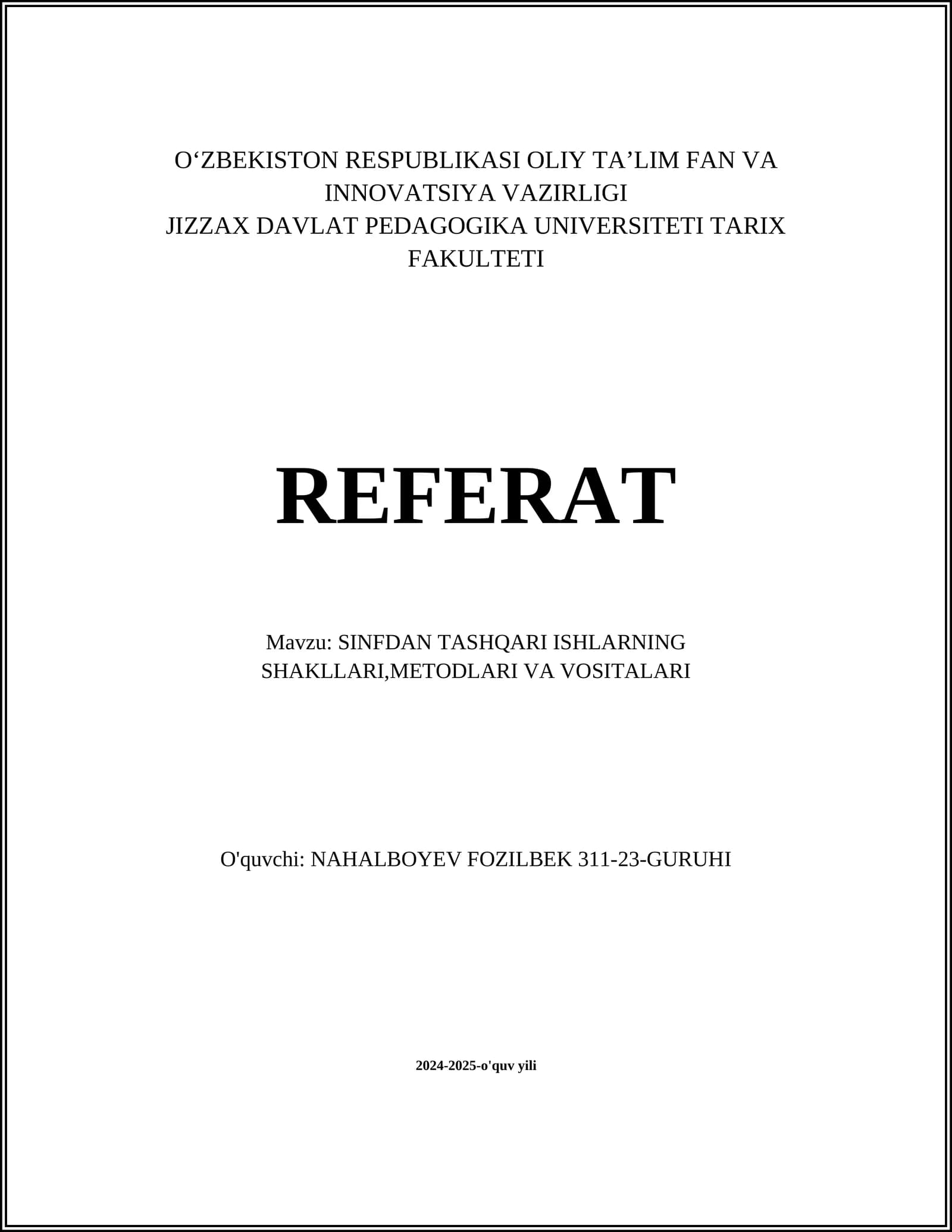 Innovatsion ta'lim usullari