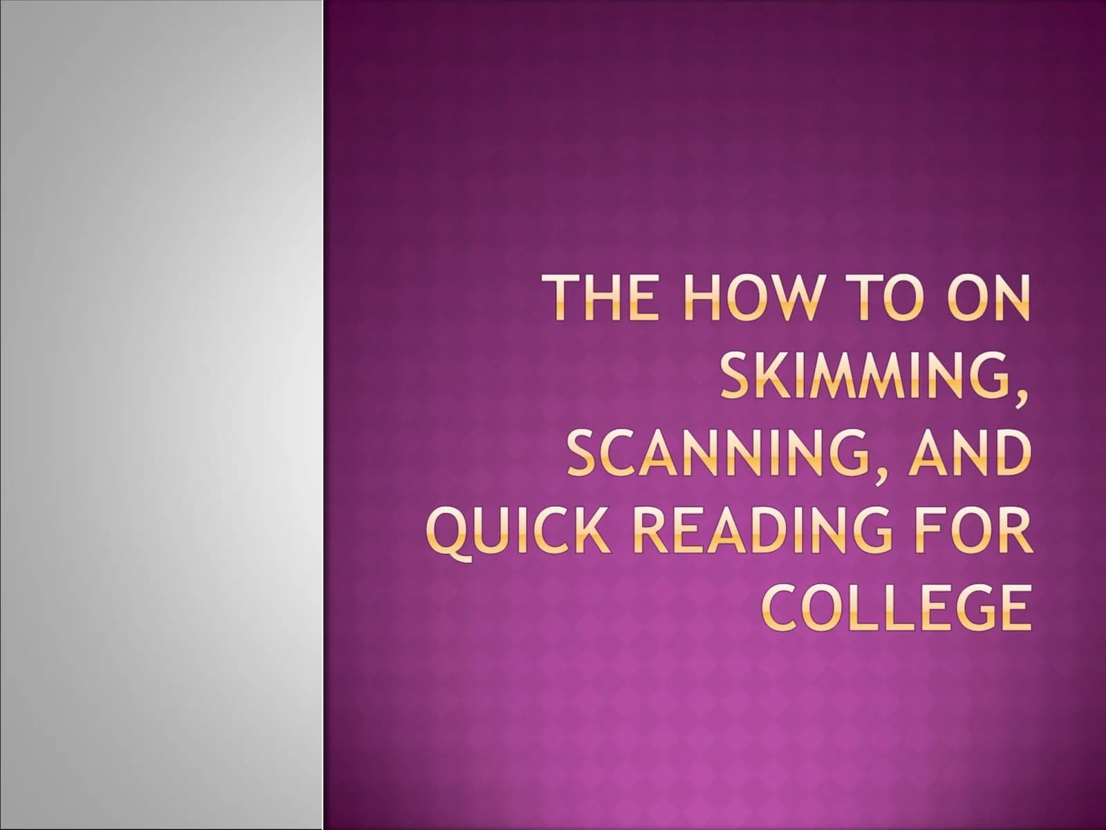 Skimming