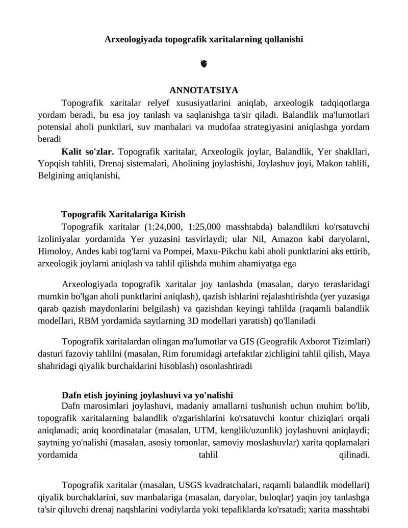 Topografik xaritalar