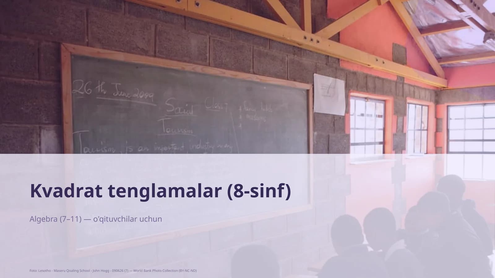 Kvadrat tenglamalar (8-sinf)