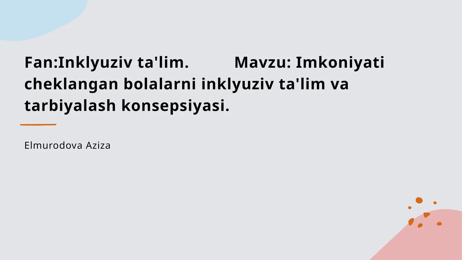 Inklyuziv ta'lim