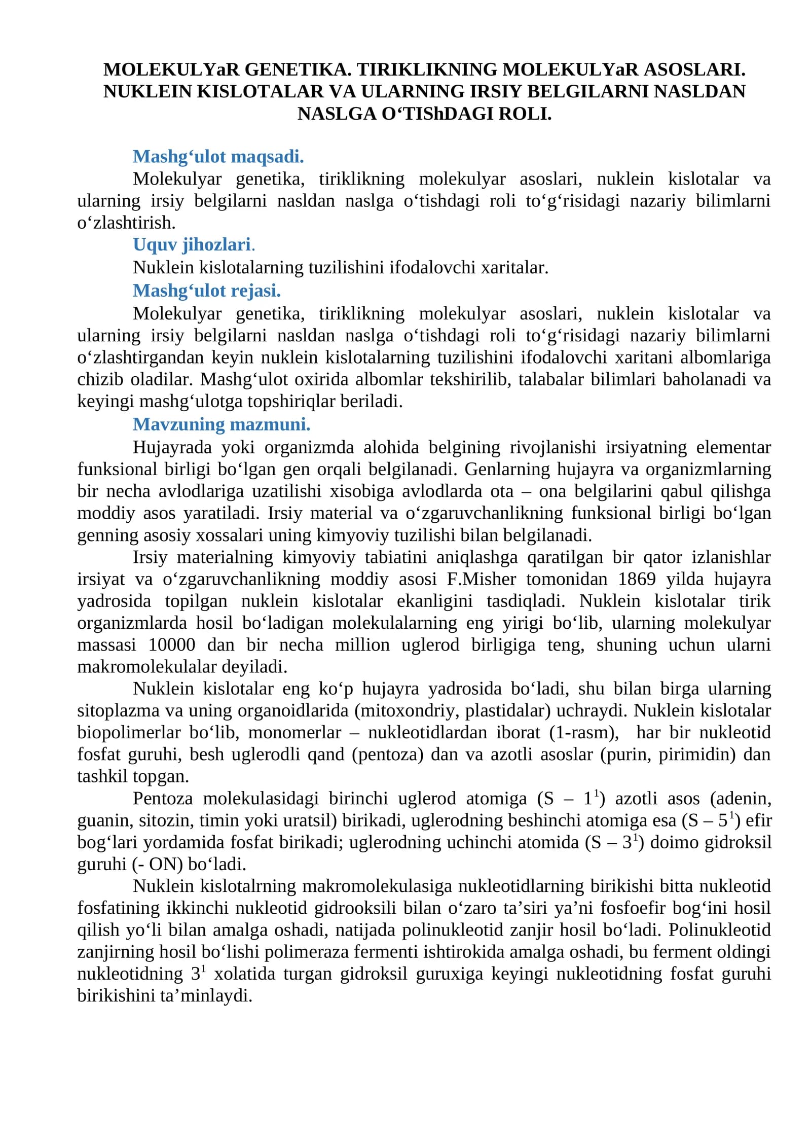 Molekulyar genetika