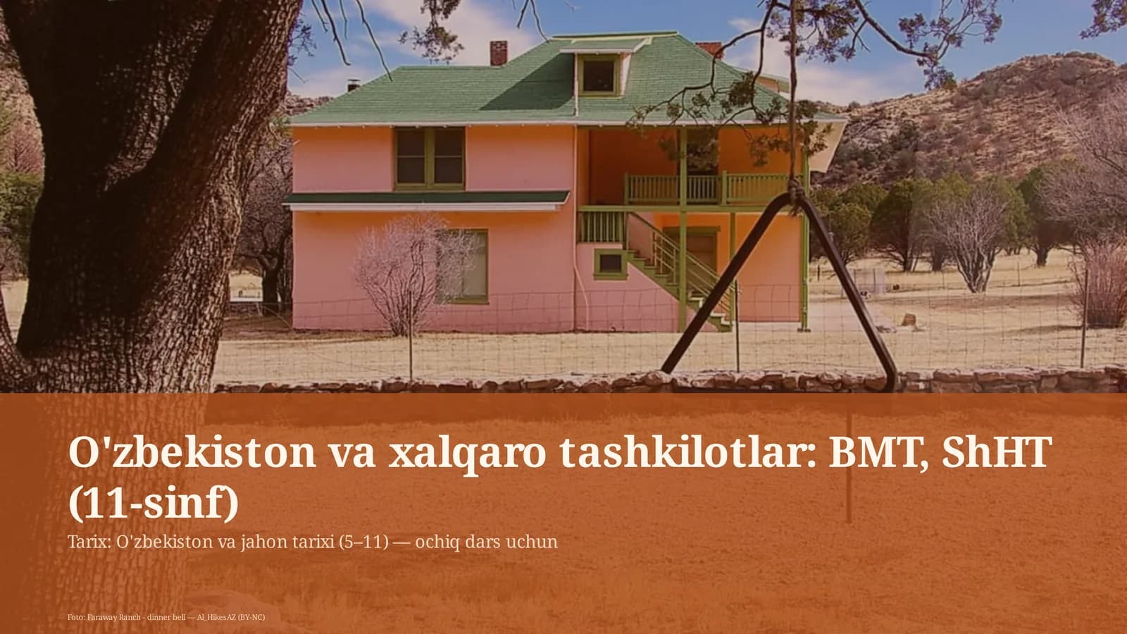 O'zbekiston va xalqaro tashkilotlar: BMT, ShHT (11-sinf)