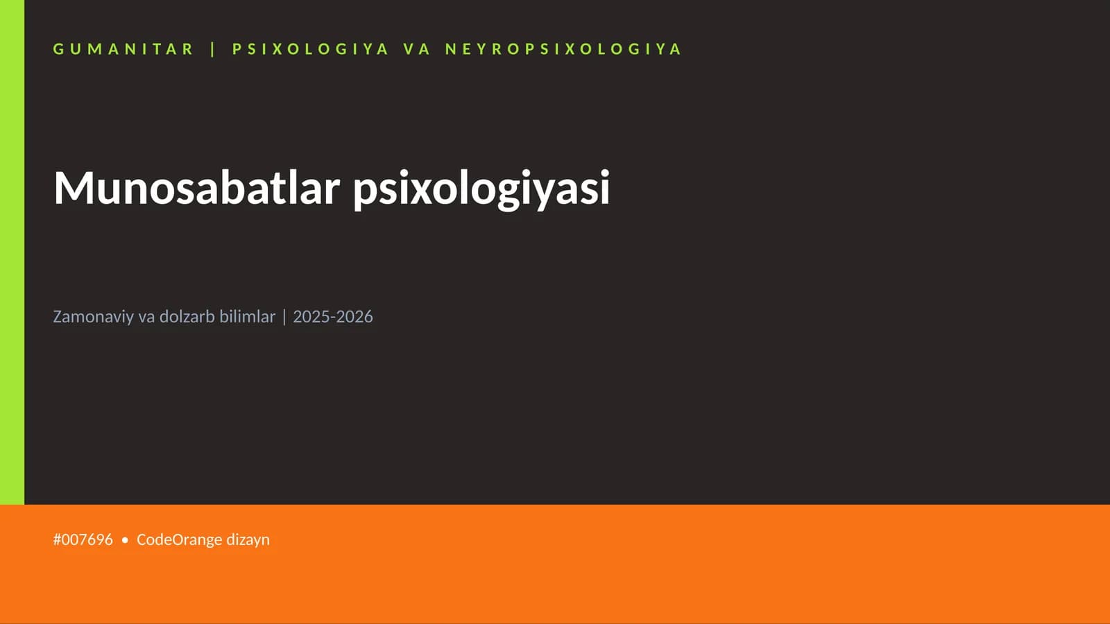 Munosabatlar psixologiyasi