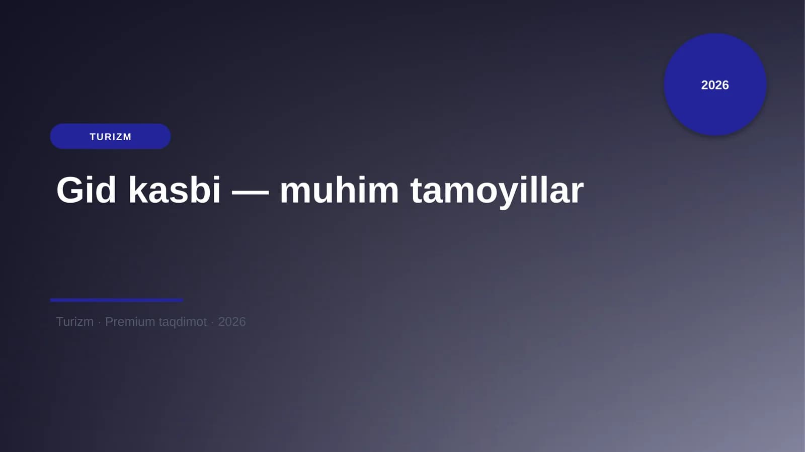 Gid kasbi — muhim tamoyillar