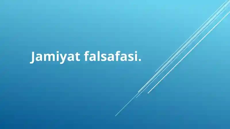Jamiyat falsafasi