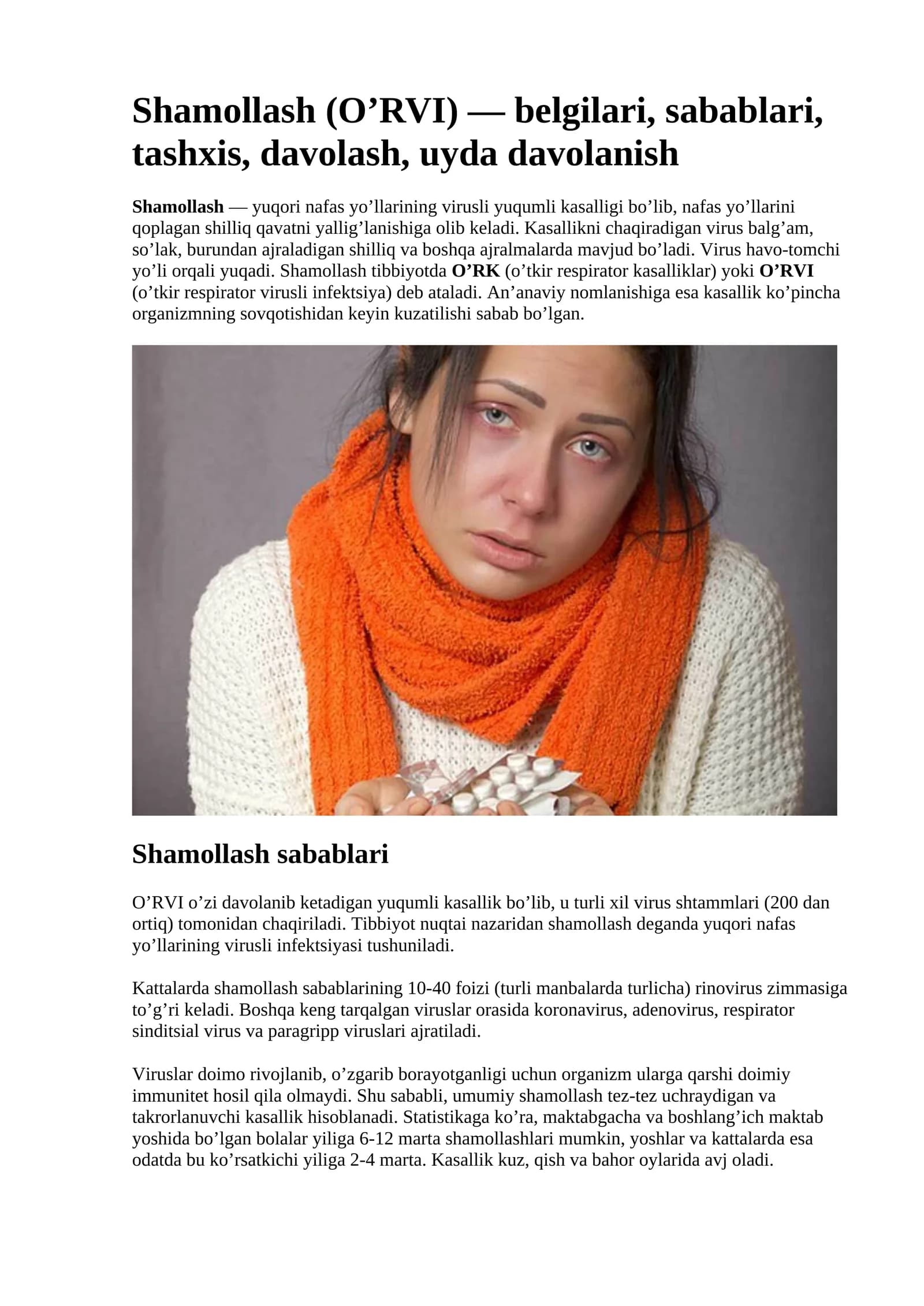 Shamollash (O’RVI)