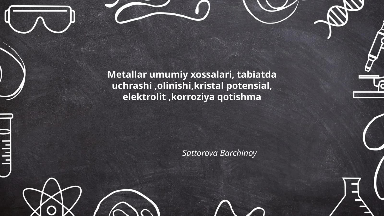 Metallarning umumiy xossalari