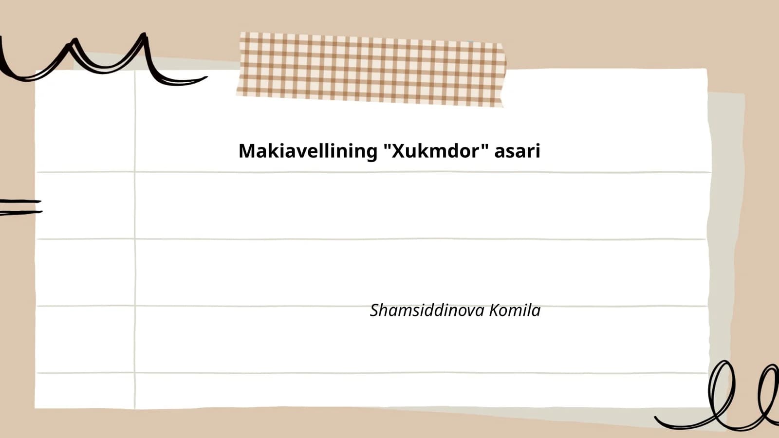 Makiavellining "Xukmdor" asari