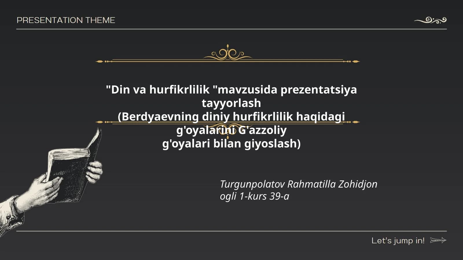 Din va hurfikrlilik prezentatsiya