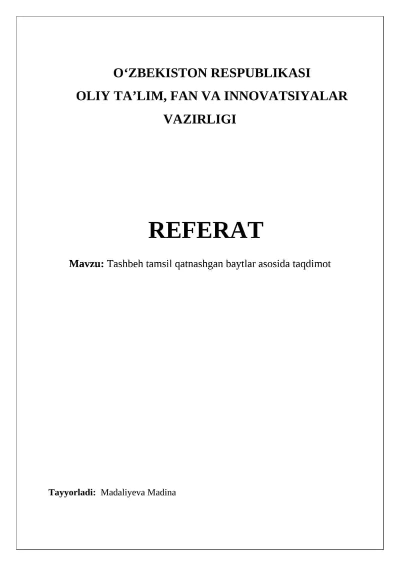 Tashbeh Tamsil