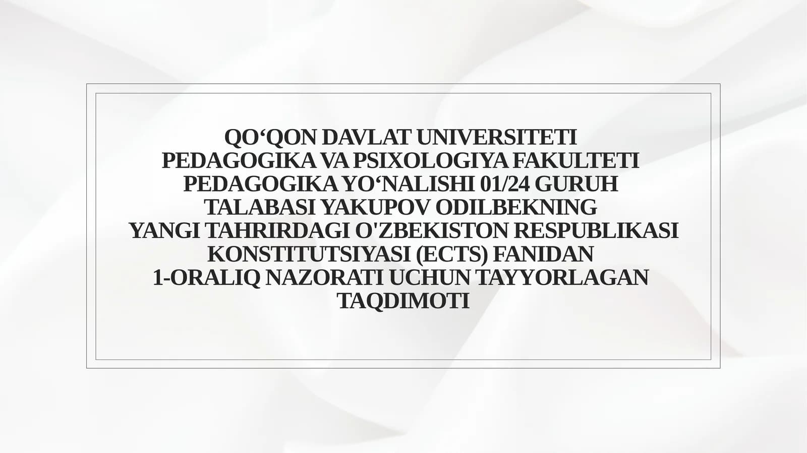 Mahalla — fuqarolik jamiyatining asosi