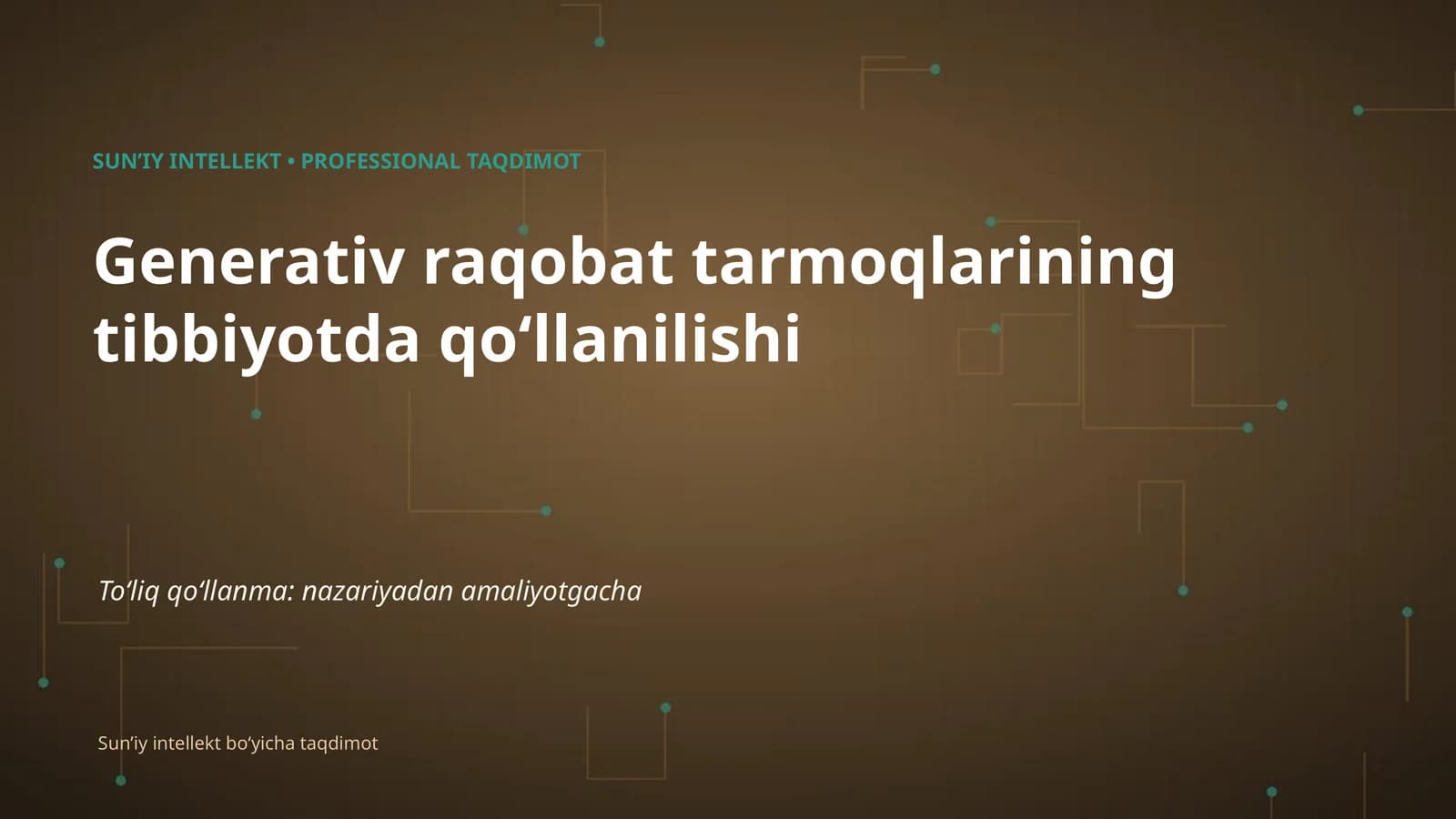 SUNʼIY INTELLEKT • PROFESSIONAL TAQDIMOT