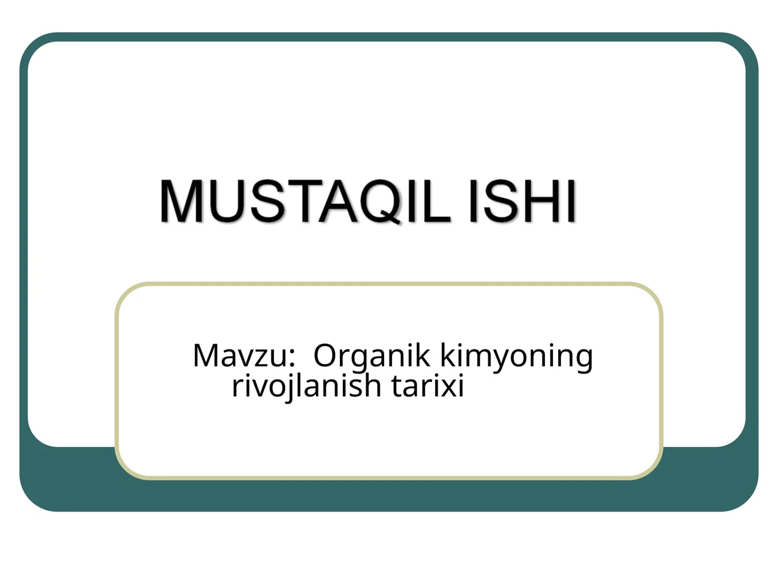 Organik kimyo tarixi