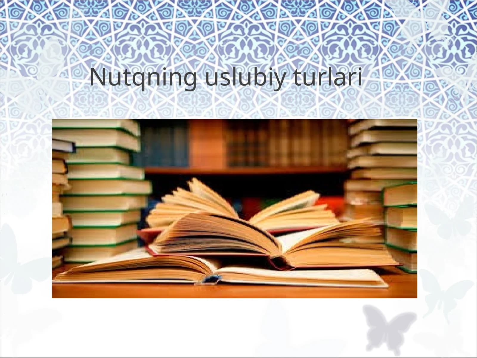 Nutqning uslubiy turlari