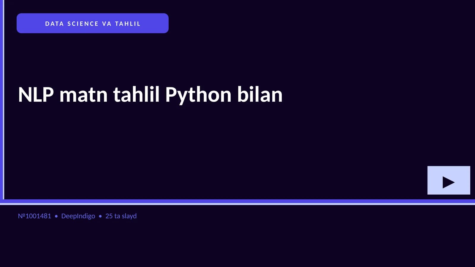 NLP matn tahlil Python bilan