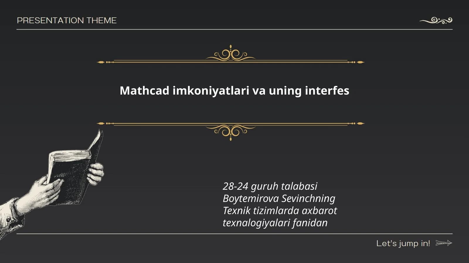 Mathcad imkoniyatlari va uning interfesi
