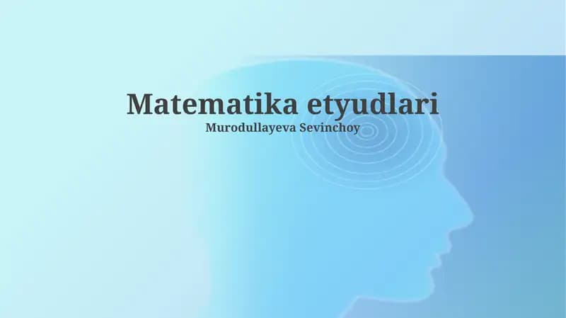 Matematika etyudlari
