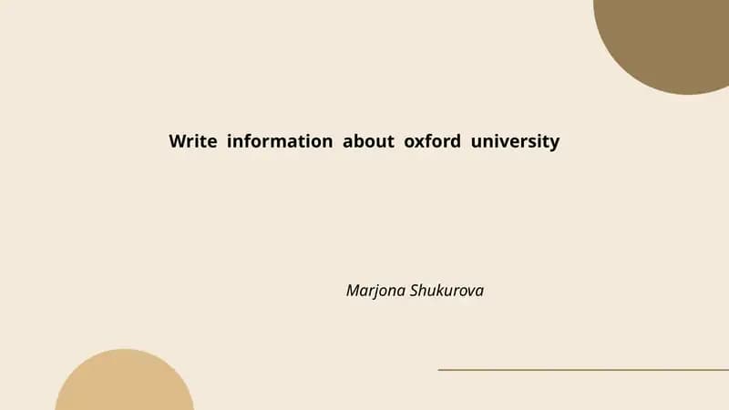 Oxford University