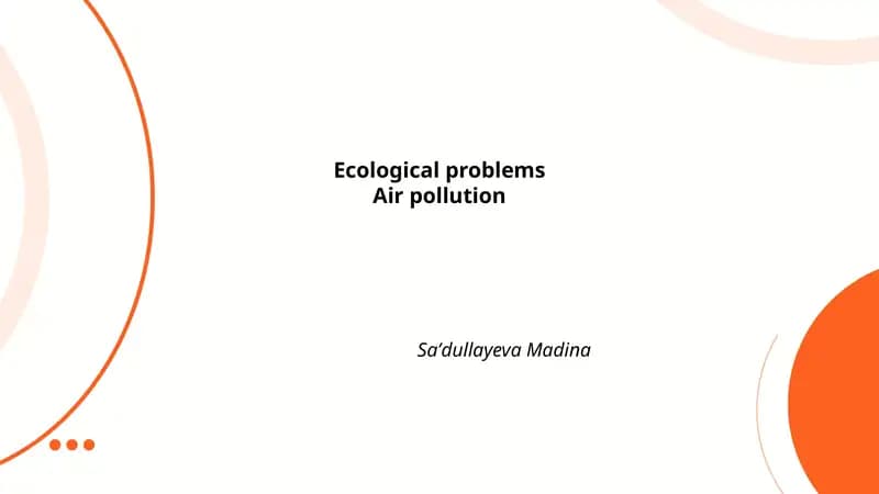 Ecological problemsAir pollution