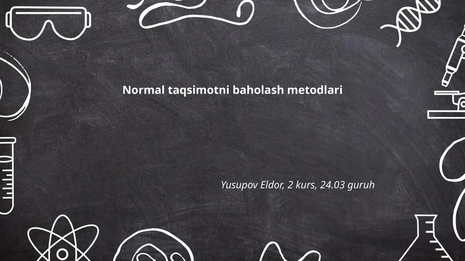 Normal taqsimotni baholash metodlari