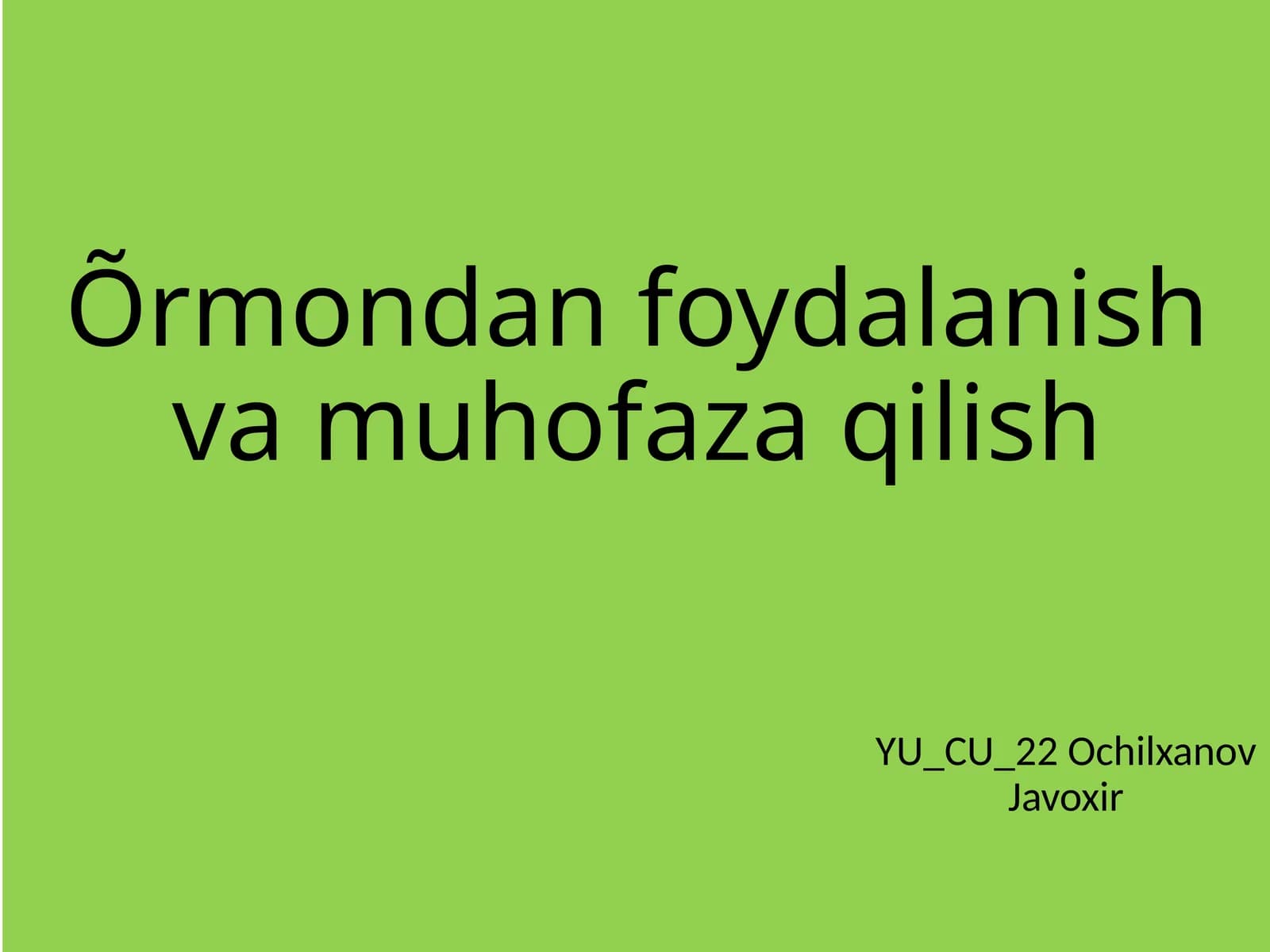 O'rmon