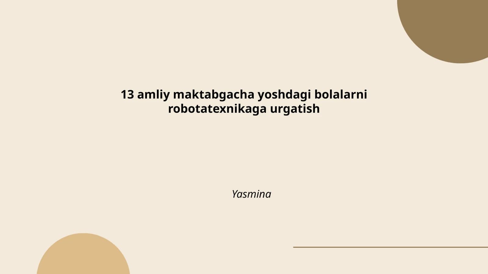 Robototexnikaga kirish