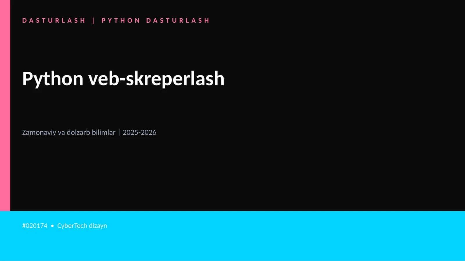 PYTHON DASTURLASH