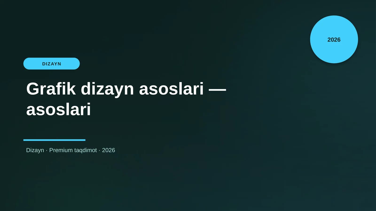 Grafik dizayn asoslari — asoslari