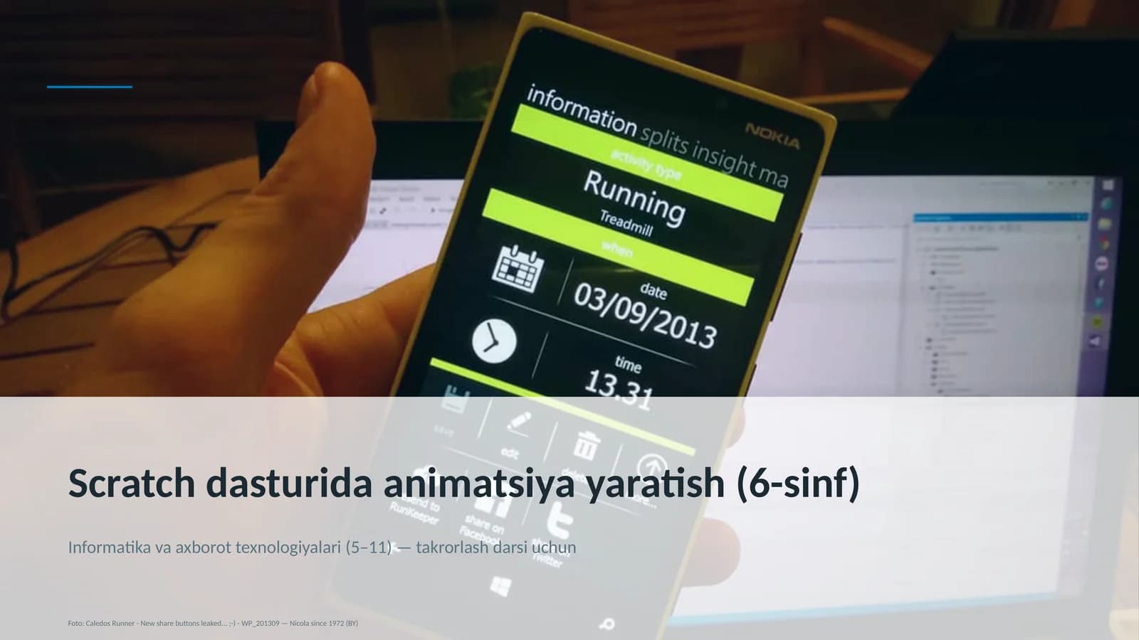 Scratch dasturida animatsiya yaratish (6-sinf)
