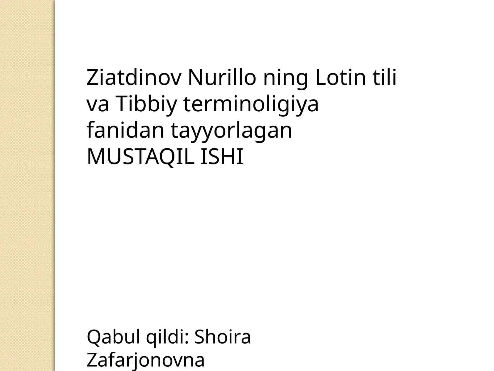 Zamonaviy tibbiyot texnologiyalari