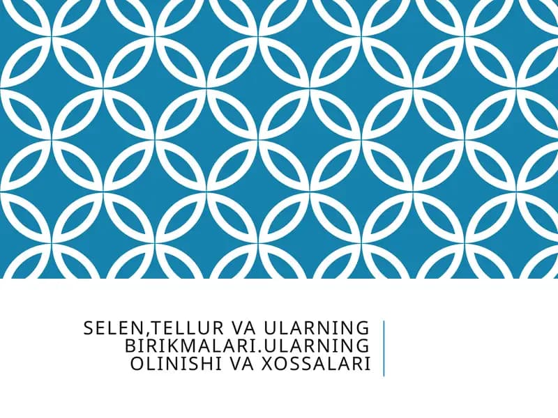 Selenva Tellur