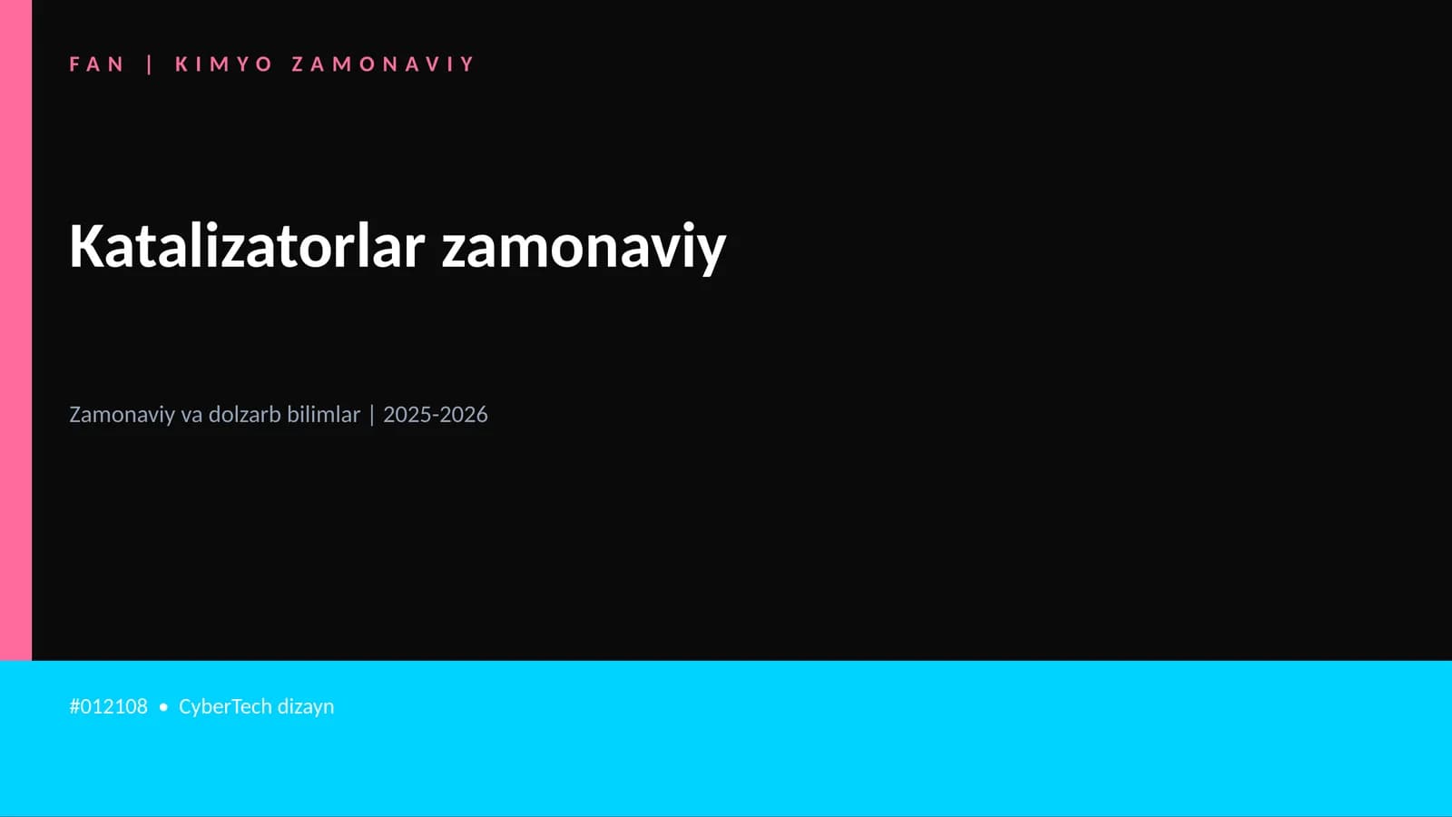 KIMYO ZAMONAVIY