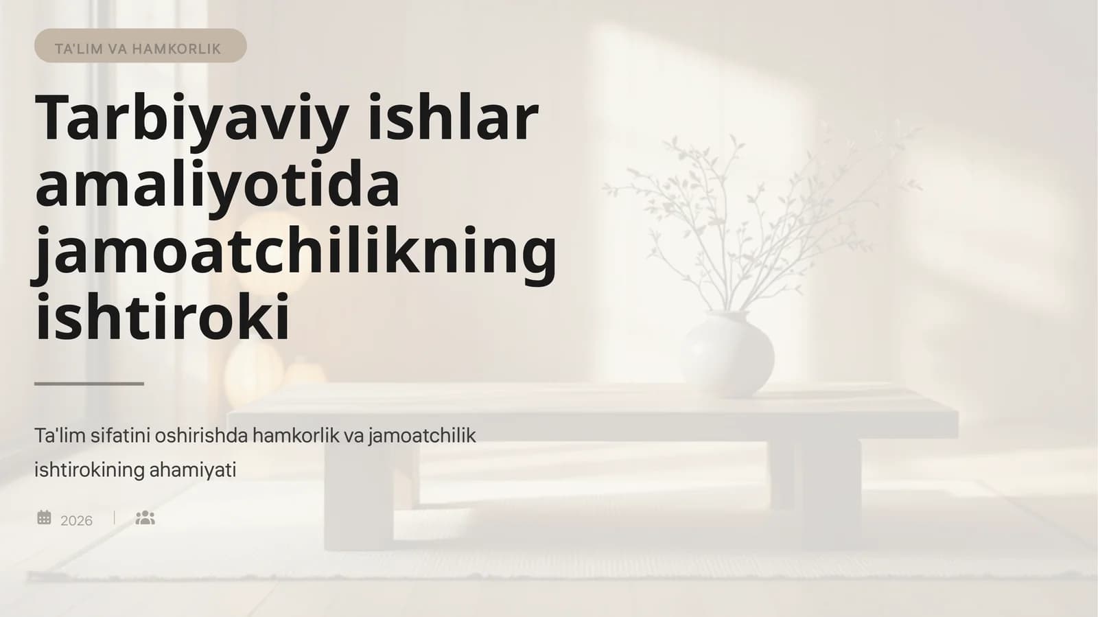 Ta'lim va hamkorlik