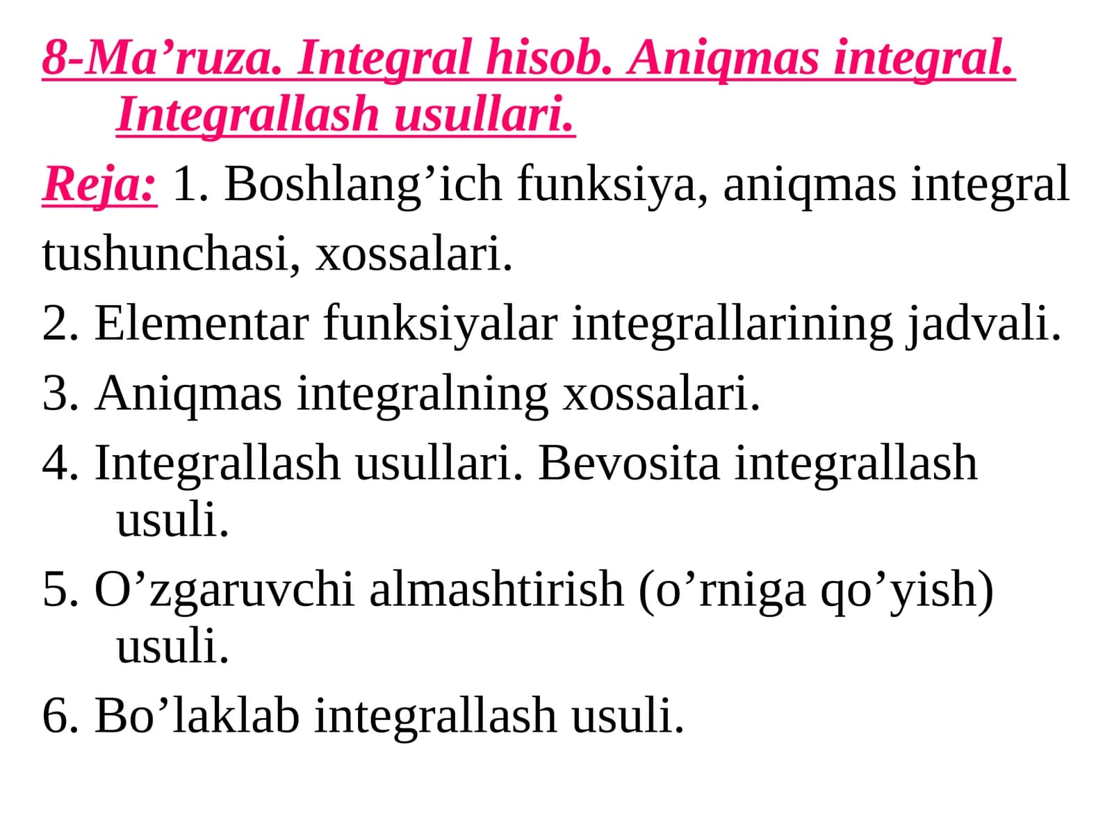 Integral hisob