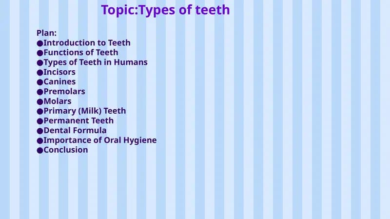 Types of Teeth