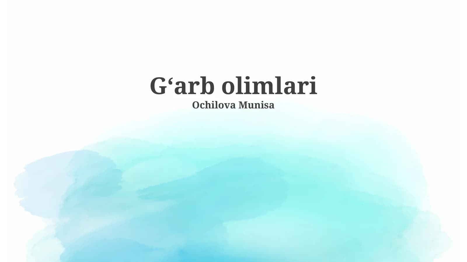Gʻarb olimlari