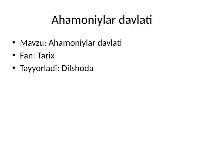Ahamoniylar davlati
