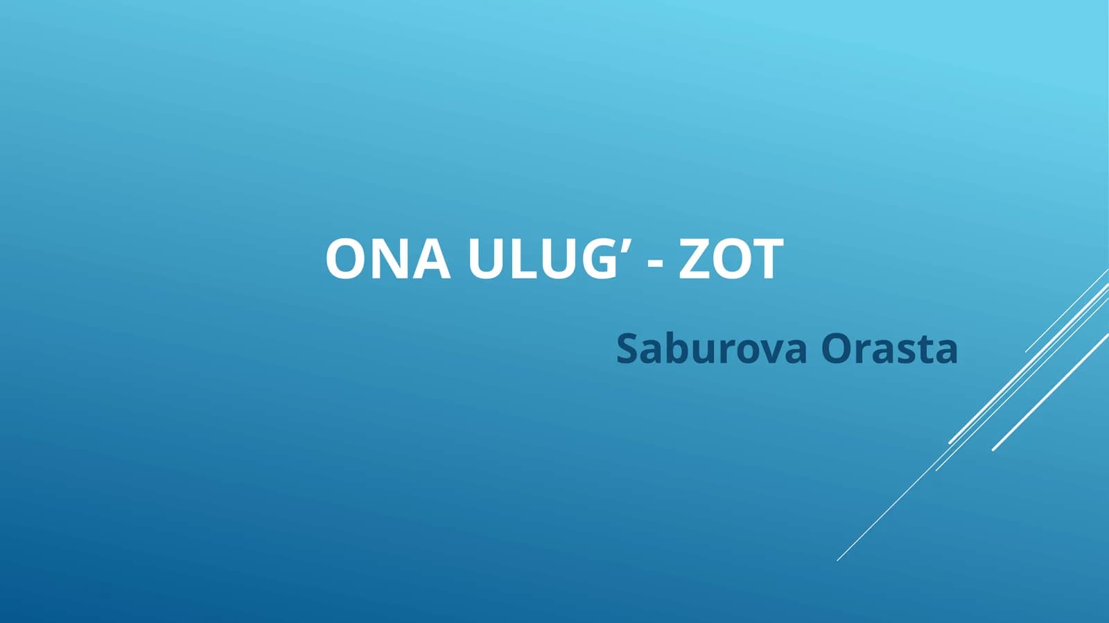 Onaulug’ - zot