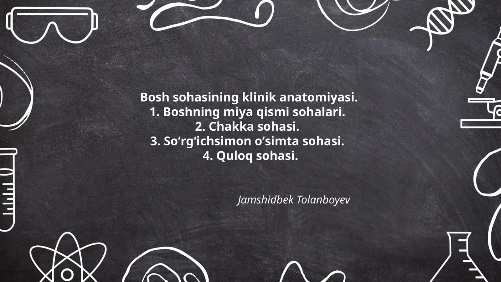 Bosh sohasining klinik anatomiyasi