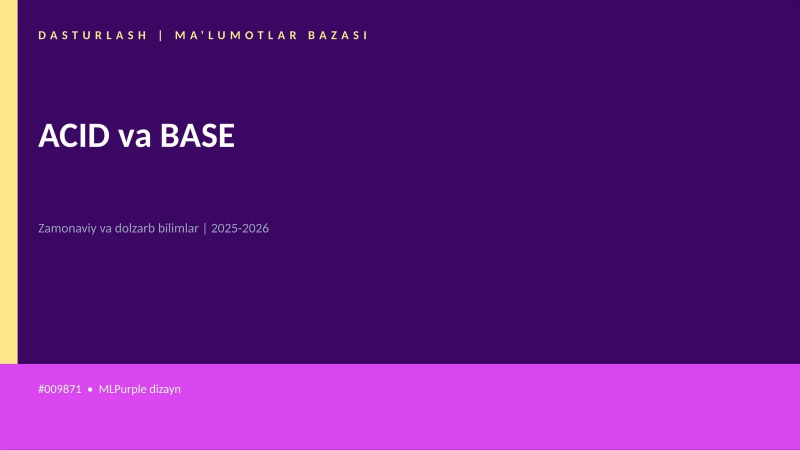 ACID va BASE