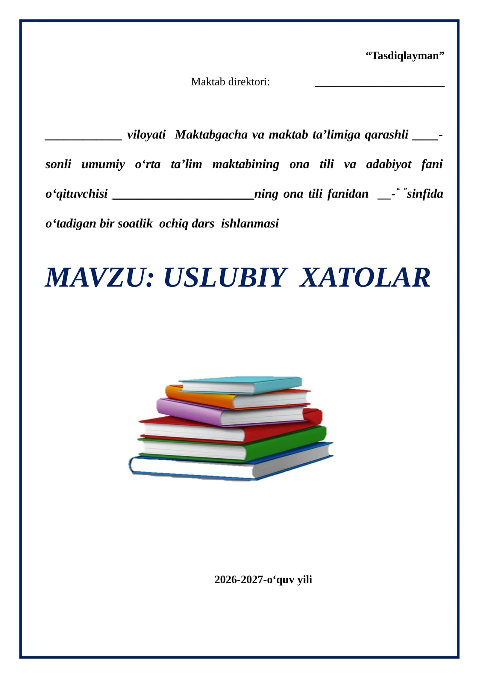 Uslubiy xatolar
