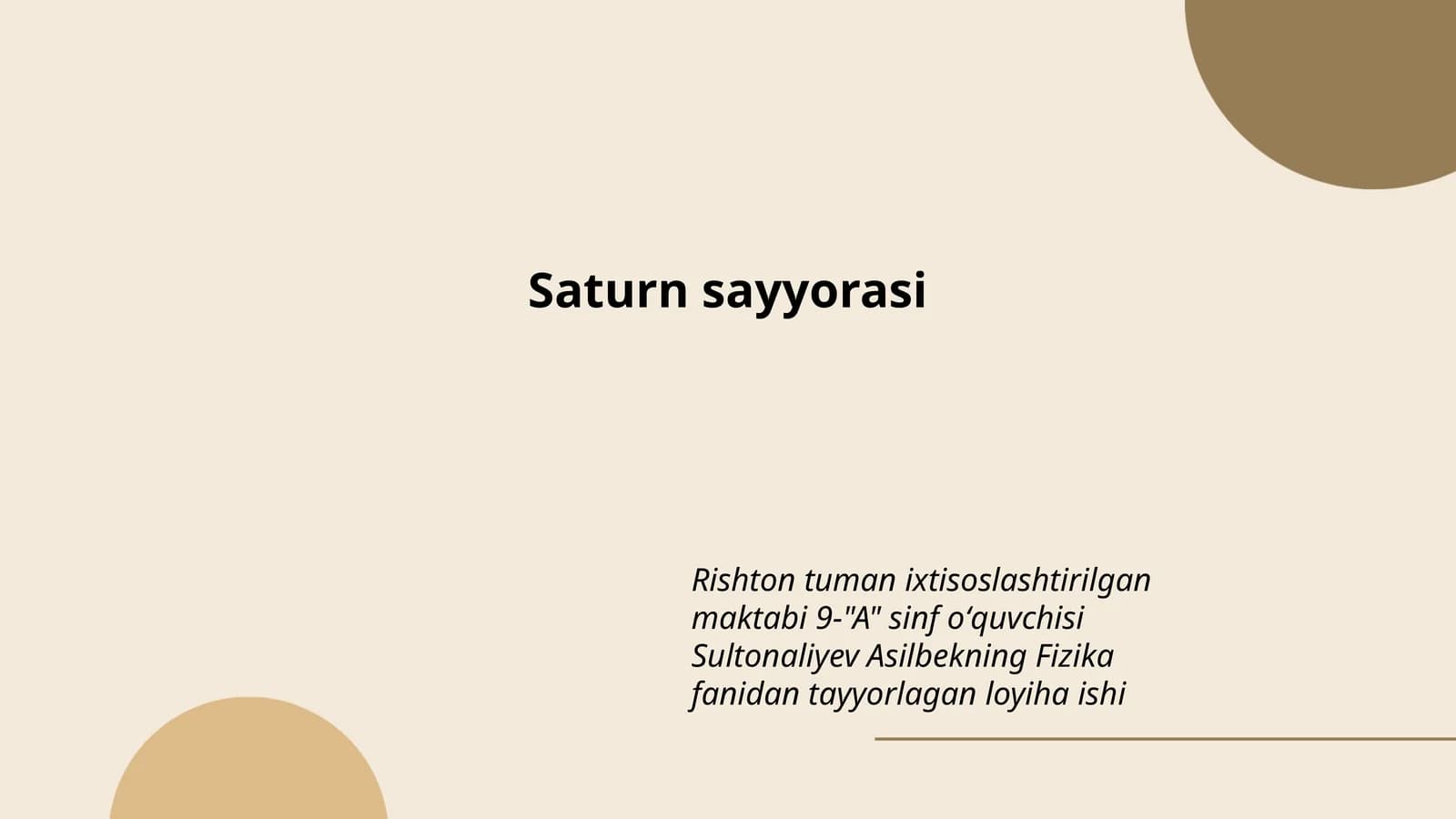 Saturn sayyorasi