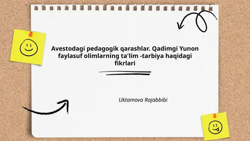 Avestodagi pedagogik qarashlar