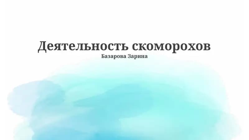 Деятельность скоморохов