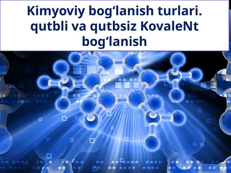Kimyoviy bog'lanishturlari