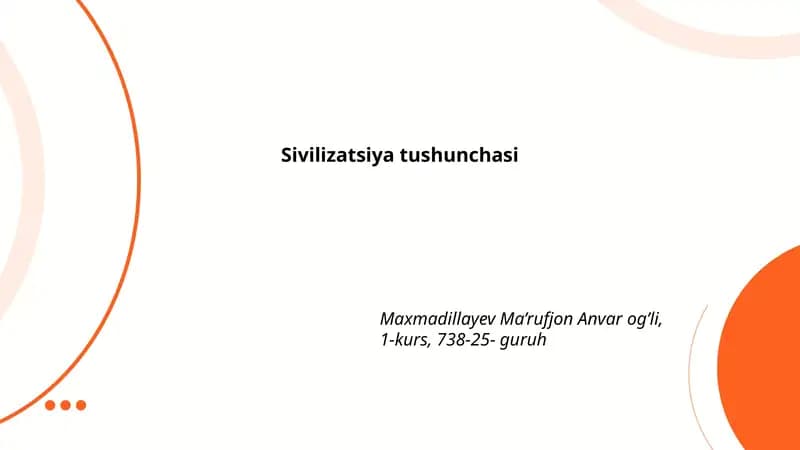 Sivilizatsiya tushunchasi
