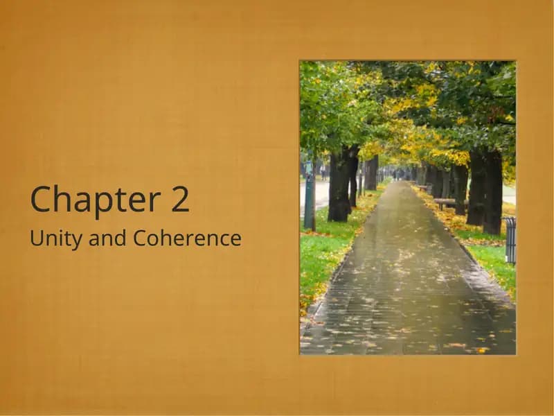 Unity and Coherence