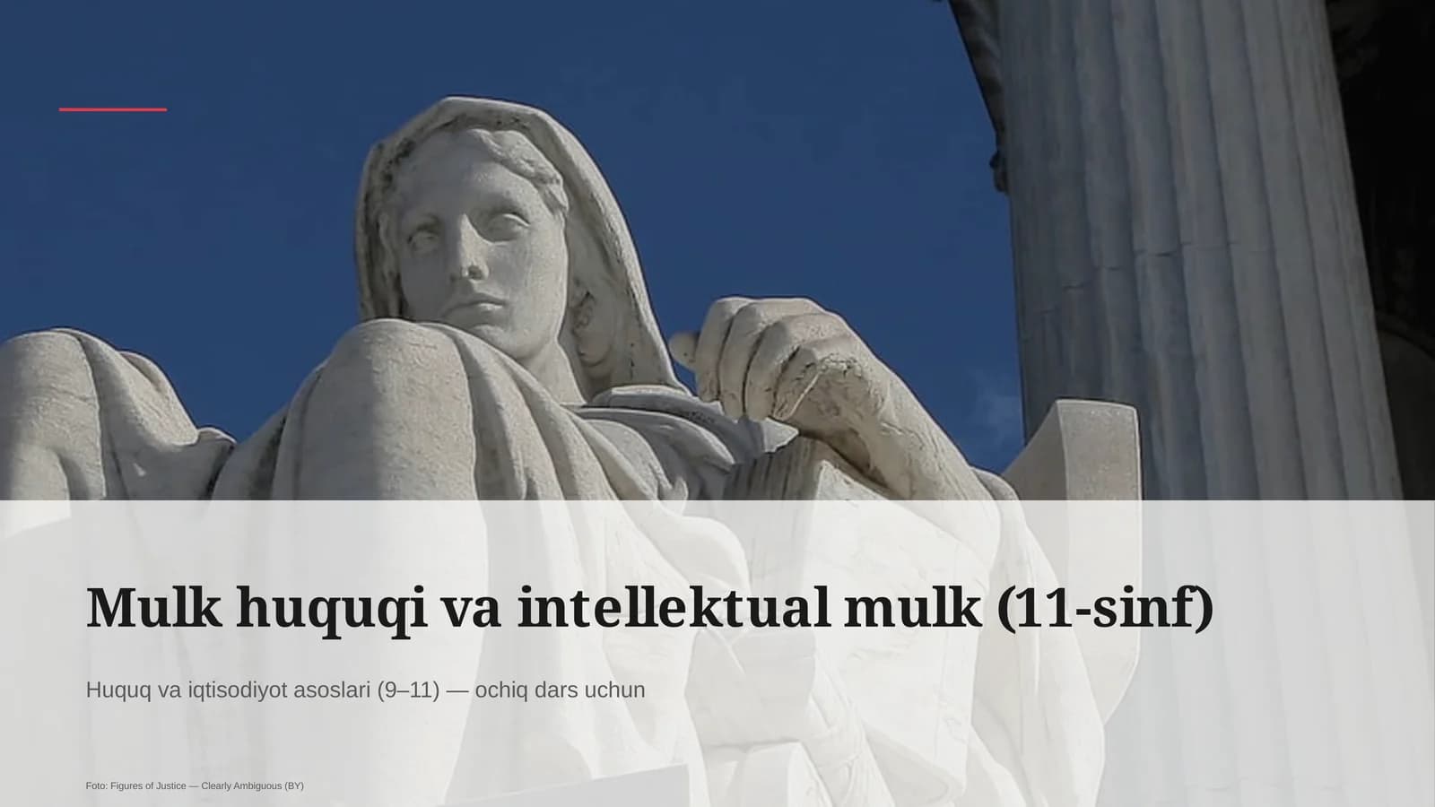 Mulk huquqi va intellektual mulk (11-sinf)